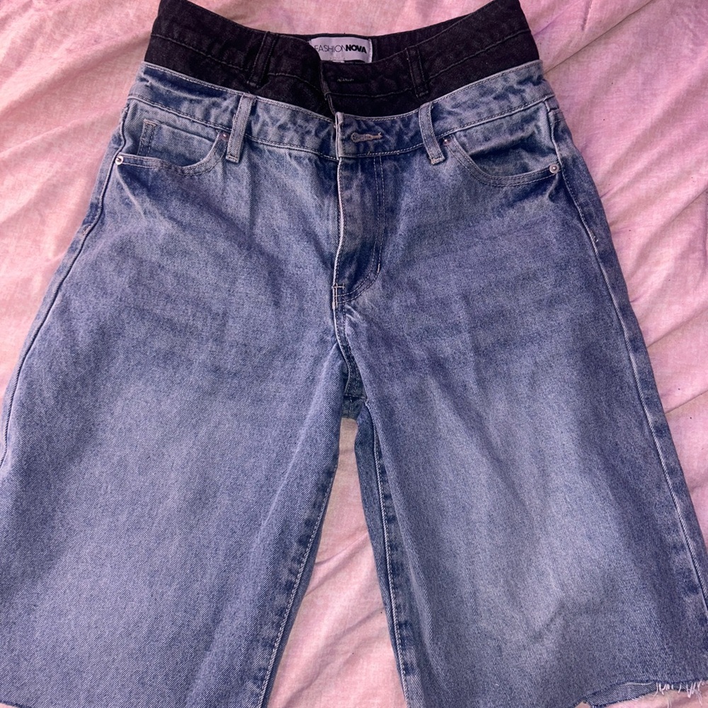 Fashion Nova Blue Denim Shorts